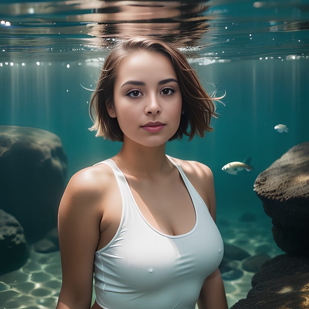 underwater yoga pants cum on face pixie haircut 