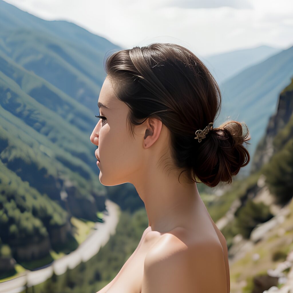 mountains bangs hair