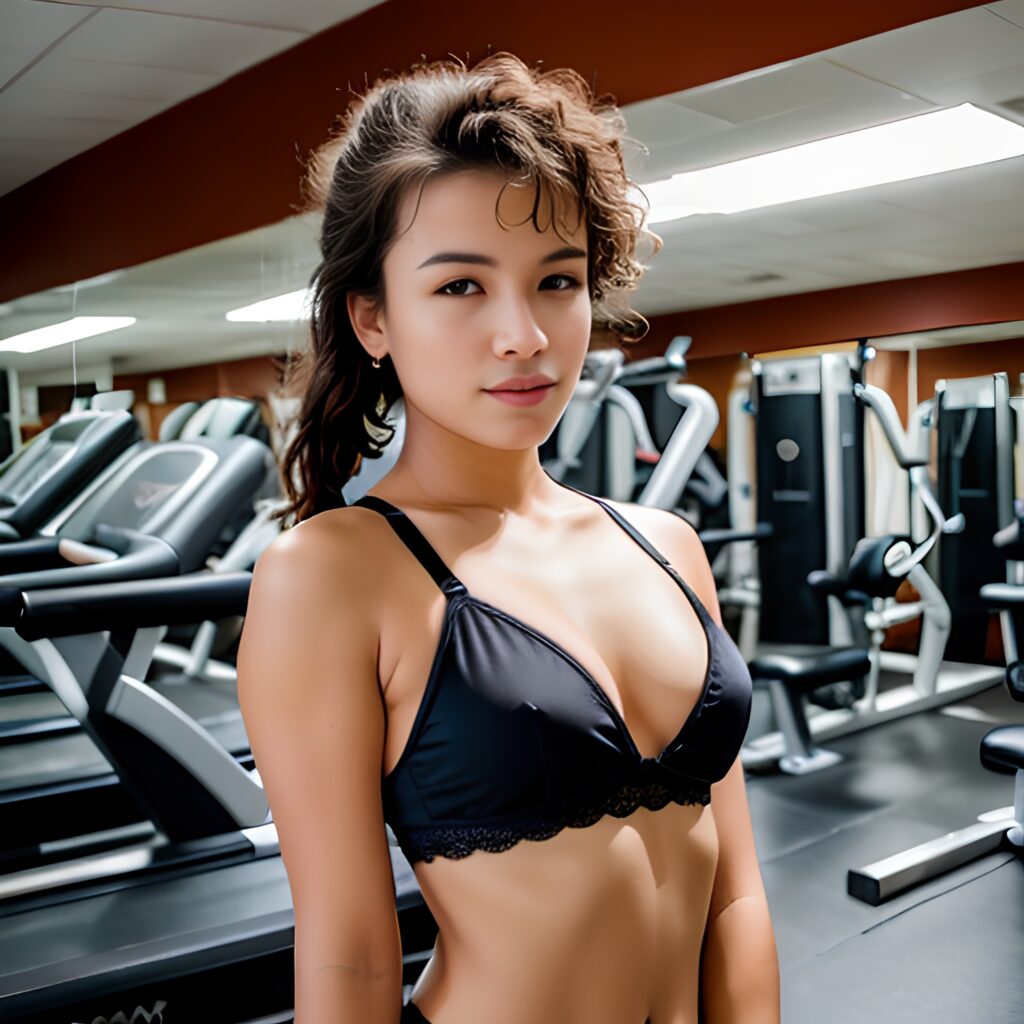 indian ponytail haircut gym lingerie 