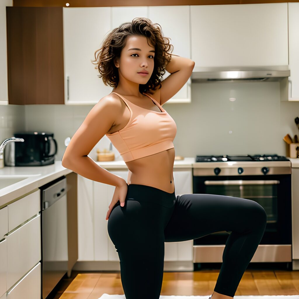 yoga pants kitchen 