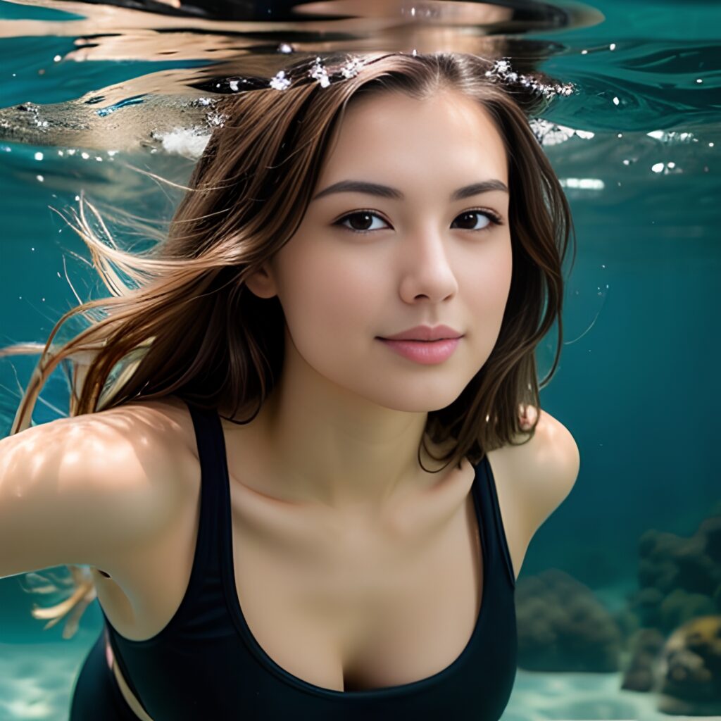 close yoga pants underwater 