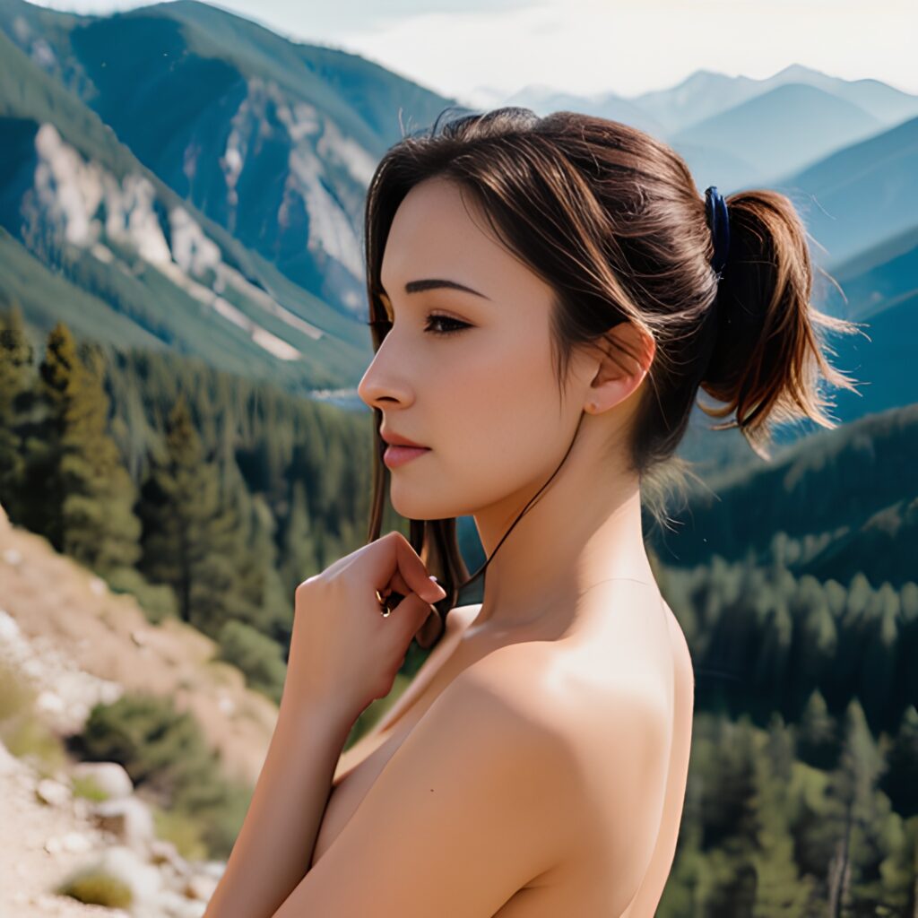 ponytail haircut mountains 