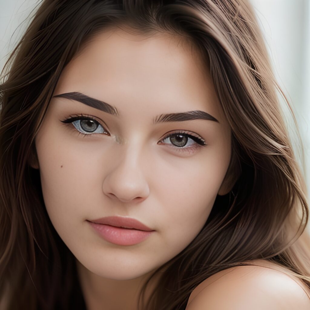 close push up bra messy hair 