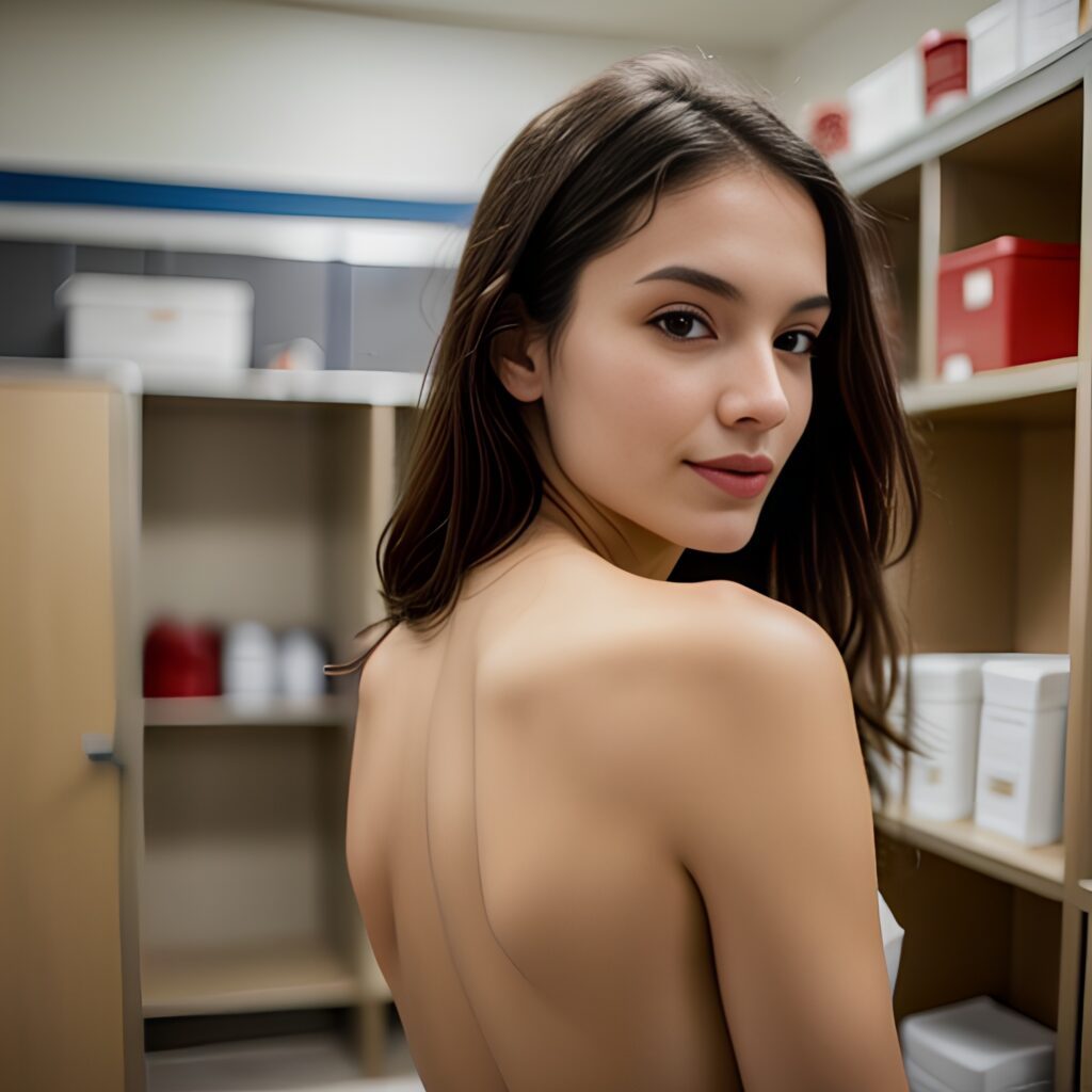 messy hair back locker room 