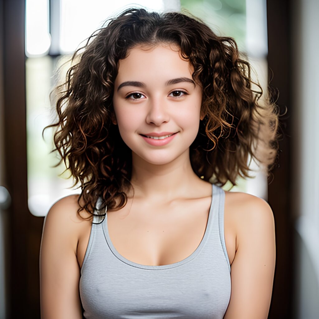 yoga pants messy hair front