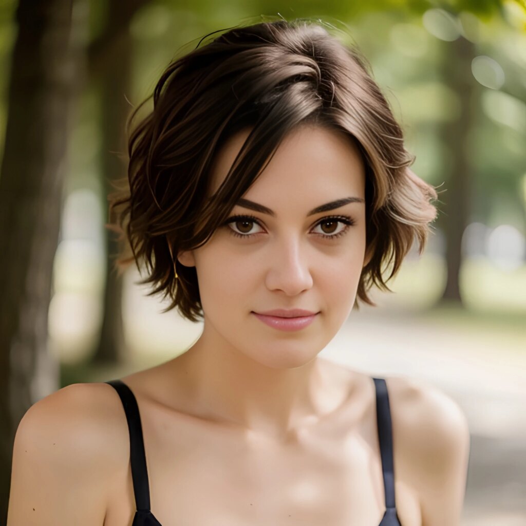 push up bra pixie haircut close 